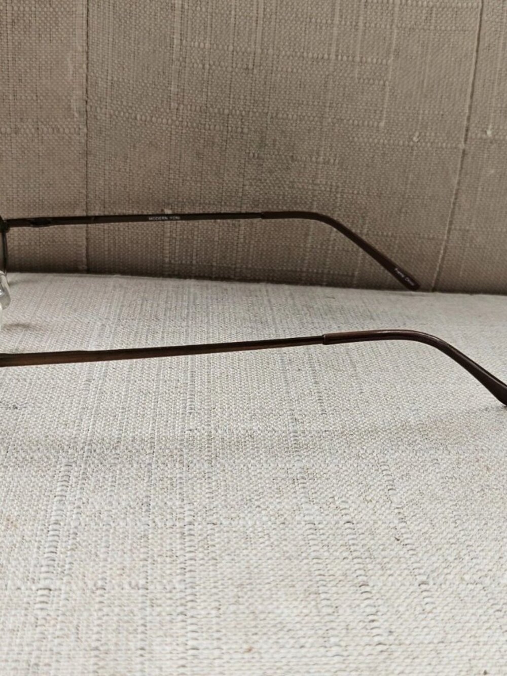 Modern Eyeglasses Frame Brown Tone Metal Eyewear YONI Eyewear Glasses NWT - Picture 12 of 13